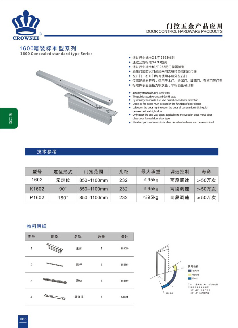闭门器系列-1602